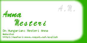 anna mesteri business card